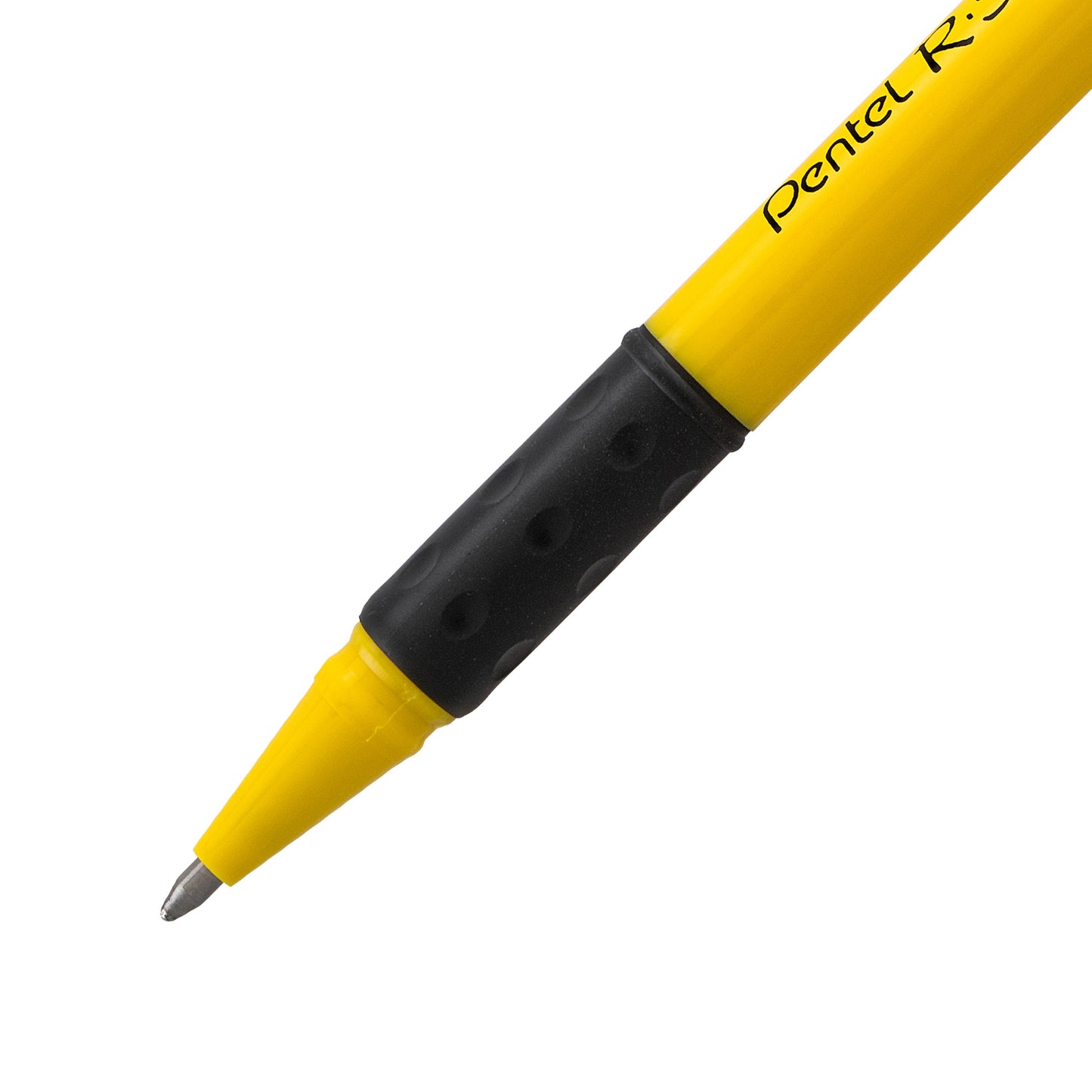 Capped R.S.V.P. Safety Colour 1.0mm Black Ink Yellow Barrel 12 pc Set Pentel Stationery of Canada