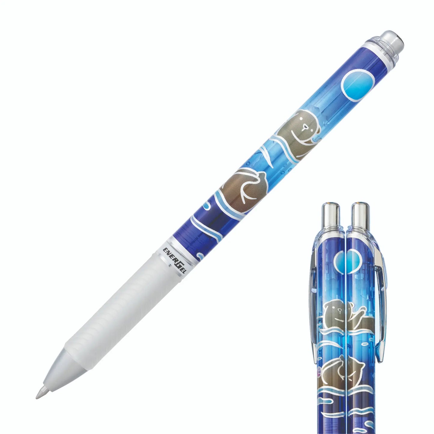 Energel Ocean Limited Edition Retractable Gel Pen 0.7mm Black - Turtle/Jerry Fish