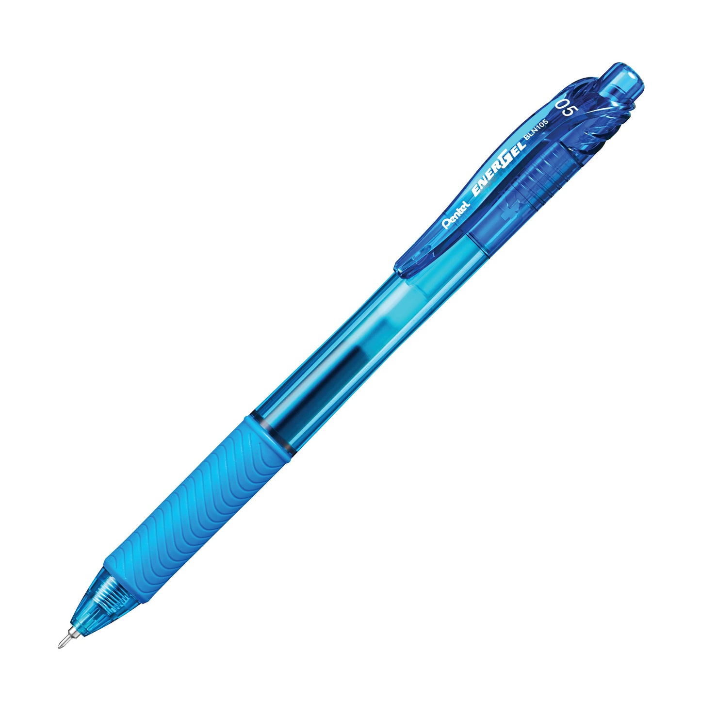 Energel-X Retractable Liquid Gel Pen 0.5mm Turquoise Blue - Needle Tip