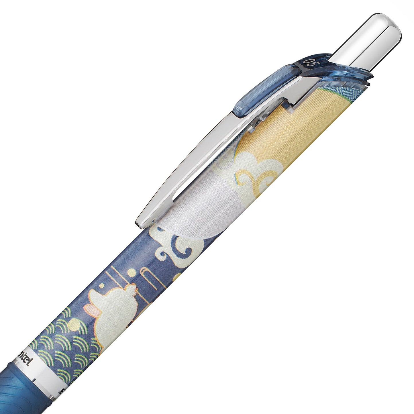 Limited Edition Energel Retractable Gel Pen 0.5mm Black - Fall Design #1, Needle Tip