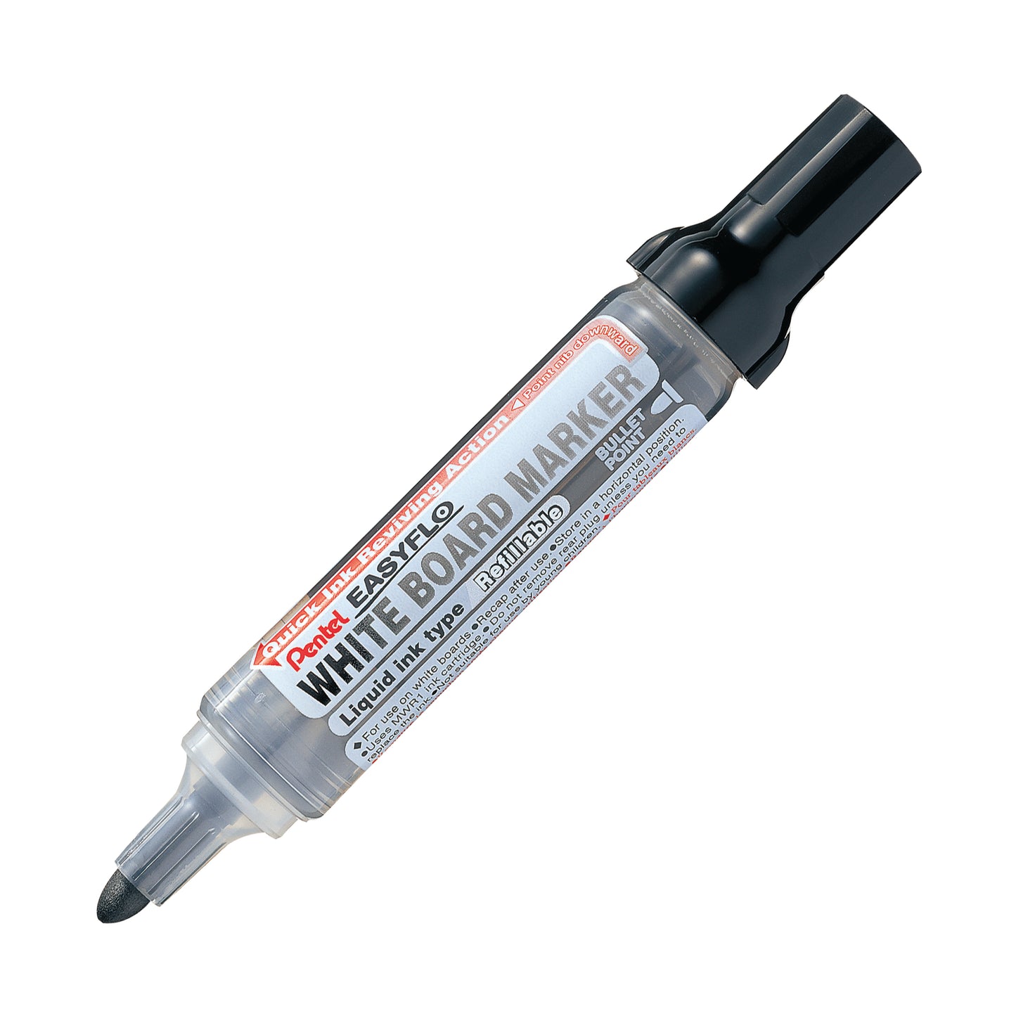 Easyflo White Board Marker Black - Bullet Tip (6.0mm)