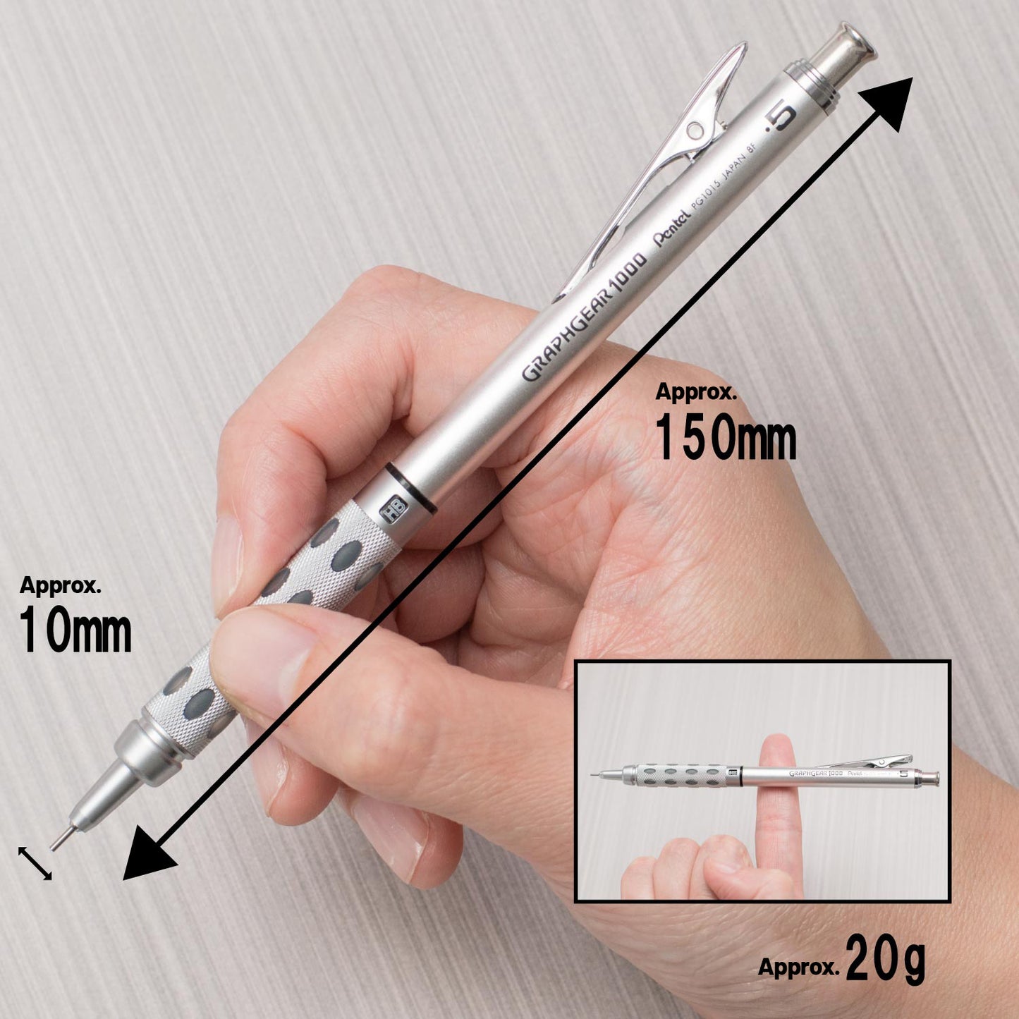 Graphgear 1000 MechanIcal Pencil Set 0.5mm - Pencil, leads and refill erasers