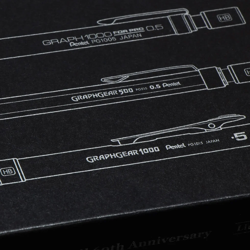 GraphGear 60th Anniversary Black Edition – Limited-Edition 3-Pen Set (GraphGear 100, GraphGear 500, and GraphGear 1000)