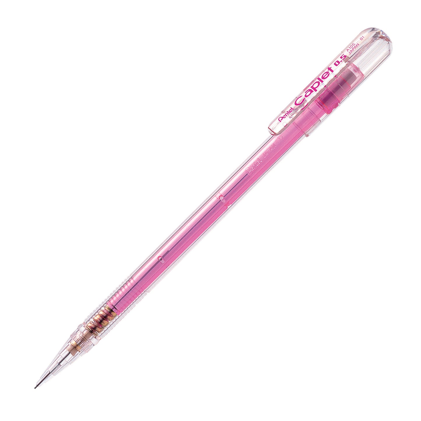 Pentel CAPLET 0.5mm Mechanical Pencil Pink Transparent Barrel