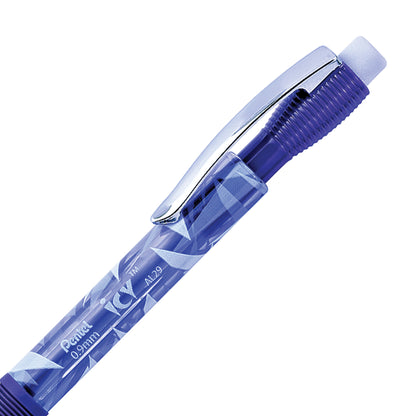 Pentel Icy Mechanical Pencil 0.9mm - Tinted Blue Barrel 2-pack