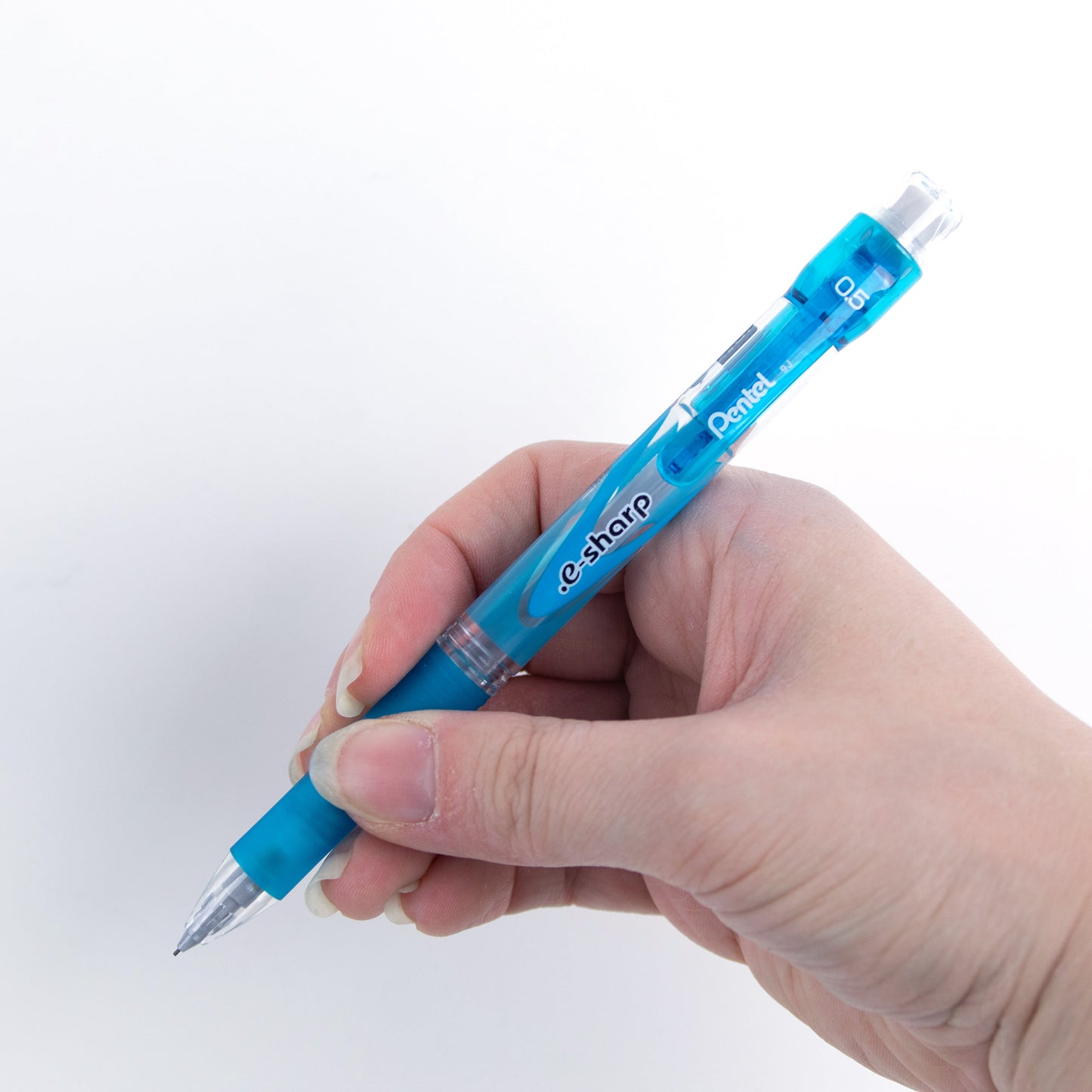 .E-Sharp Mechanical Pencil with the Pentel Lead Maximizer 0.5mm Sky Blue Barrel