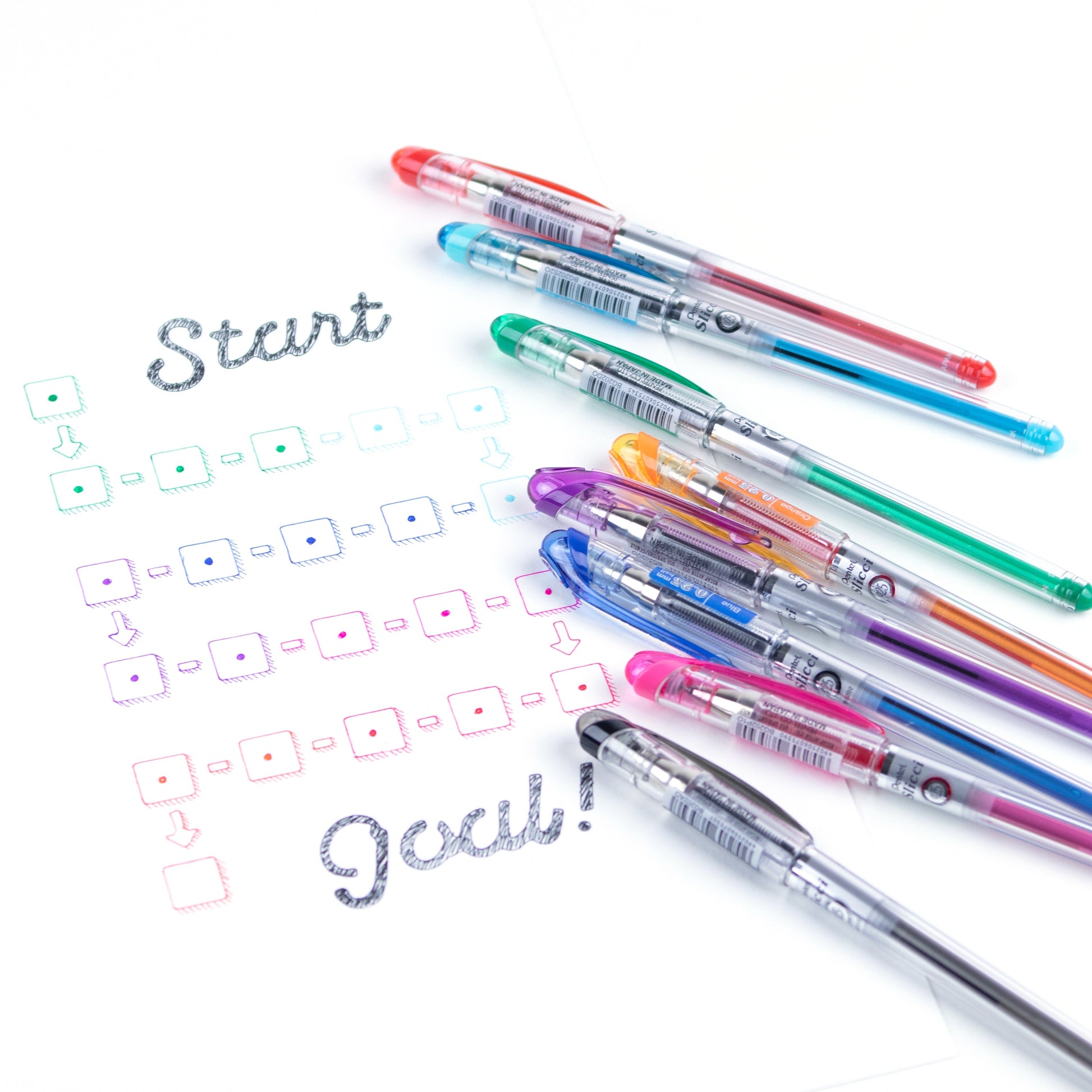 Pentel Arts Slicci 0,25 mm bolígrafo trazo extra fino de Pentel Arts Slicci 0,25 mm bolígrafo trazo extra fino de