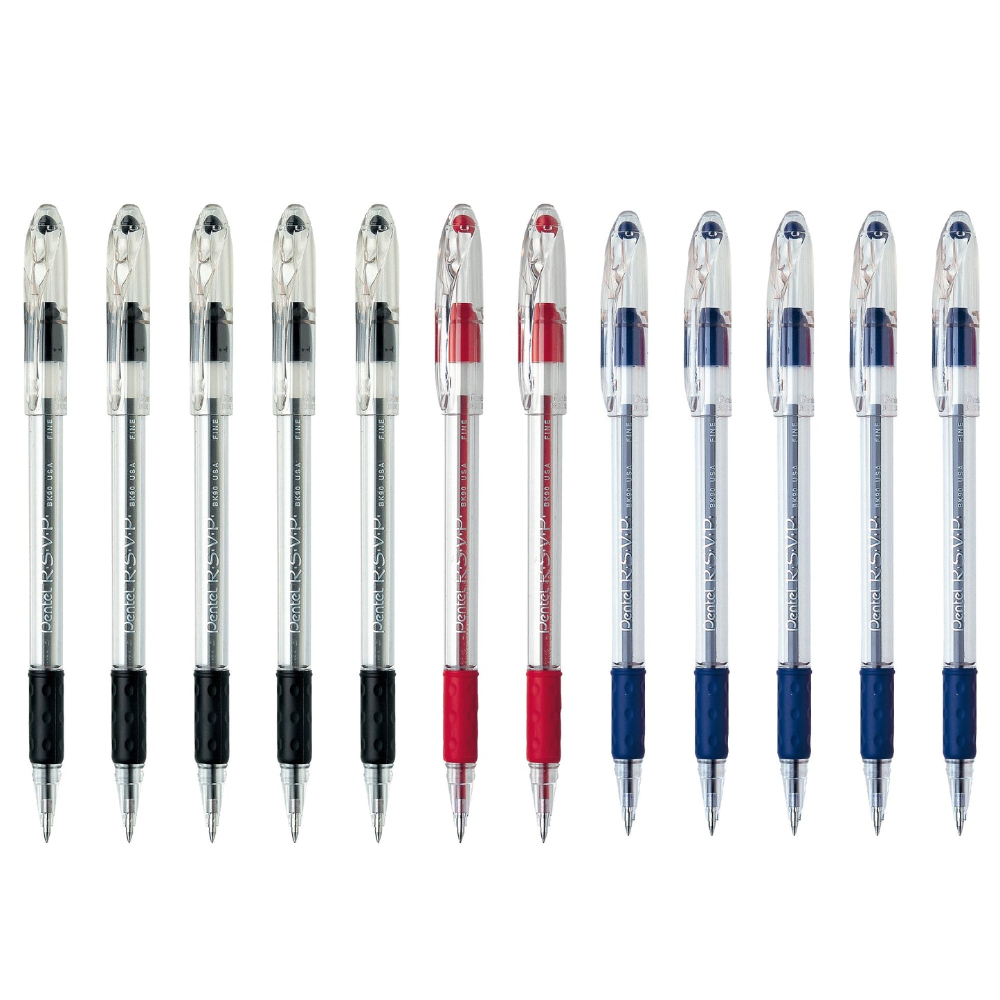 R.S.V.P. Ballpoint Pen 0.7mm 12pc Assorted Colour Pack