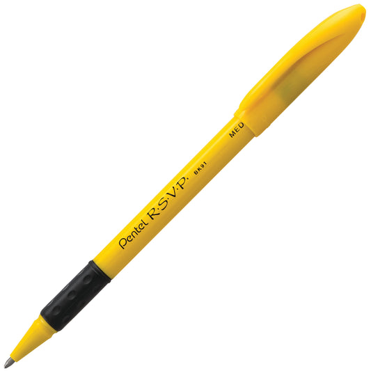 R.S.V.P. SAFETY COLOUR YELLOW BARREL BLACK INK