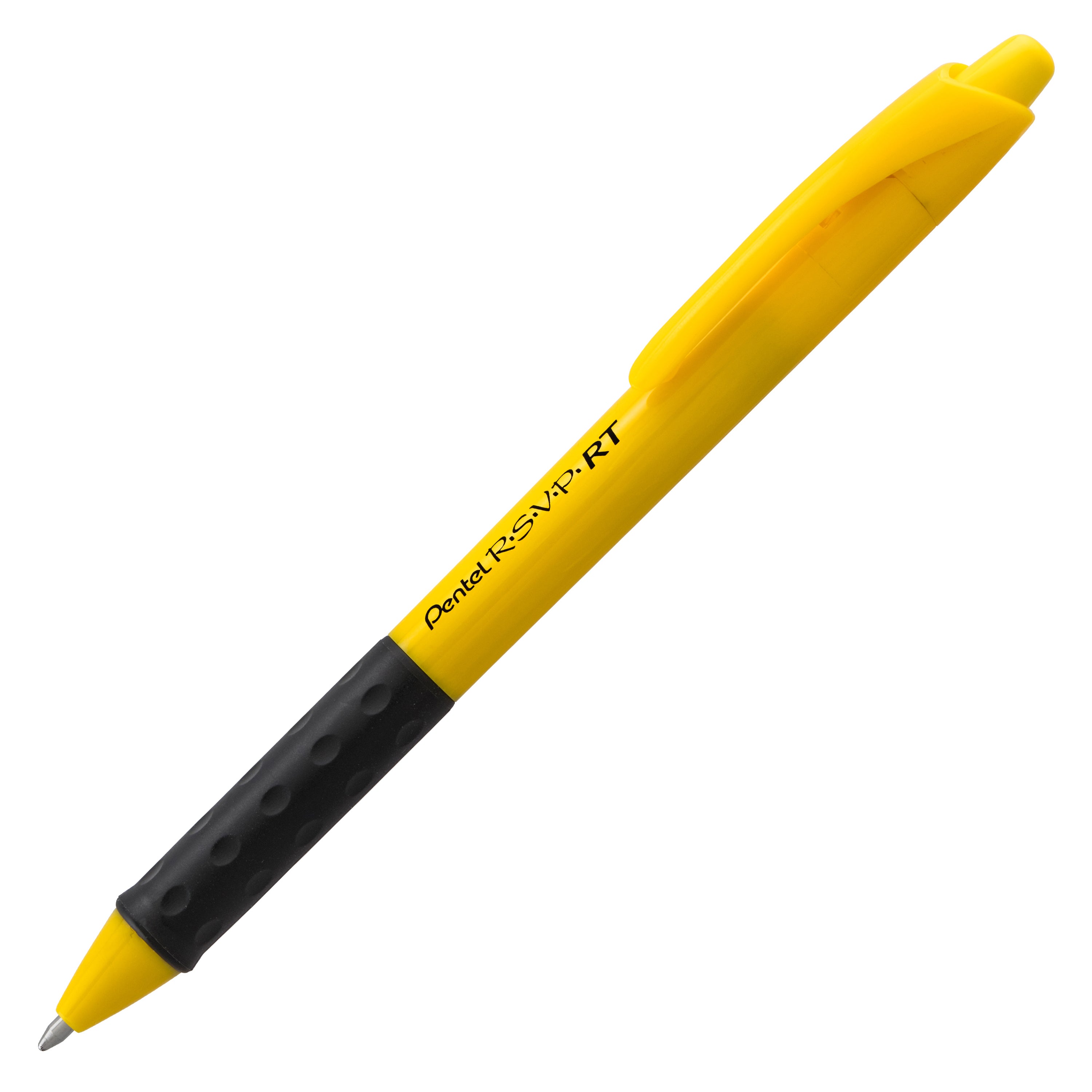 Color Pens Rsa R.S.V.P. Safety Colour Retractable Ballpoint Pen 1.0mm Black Ink Yello