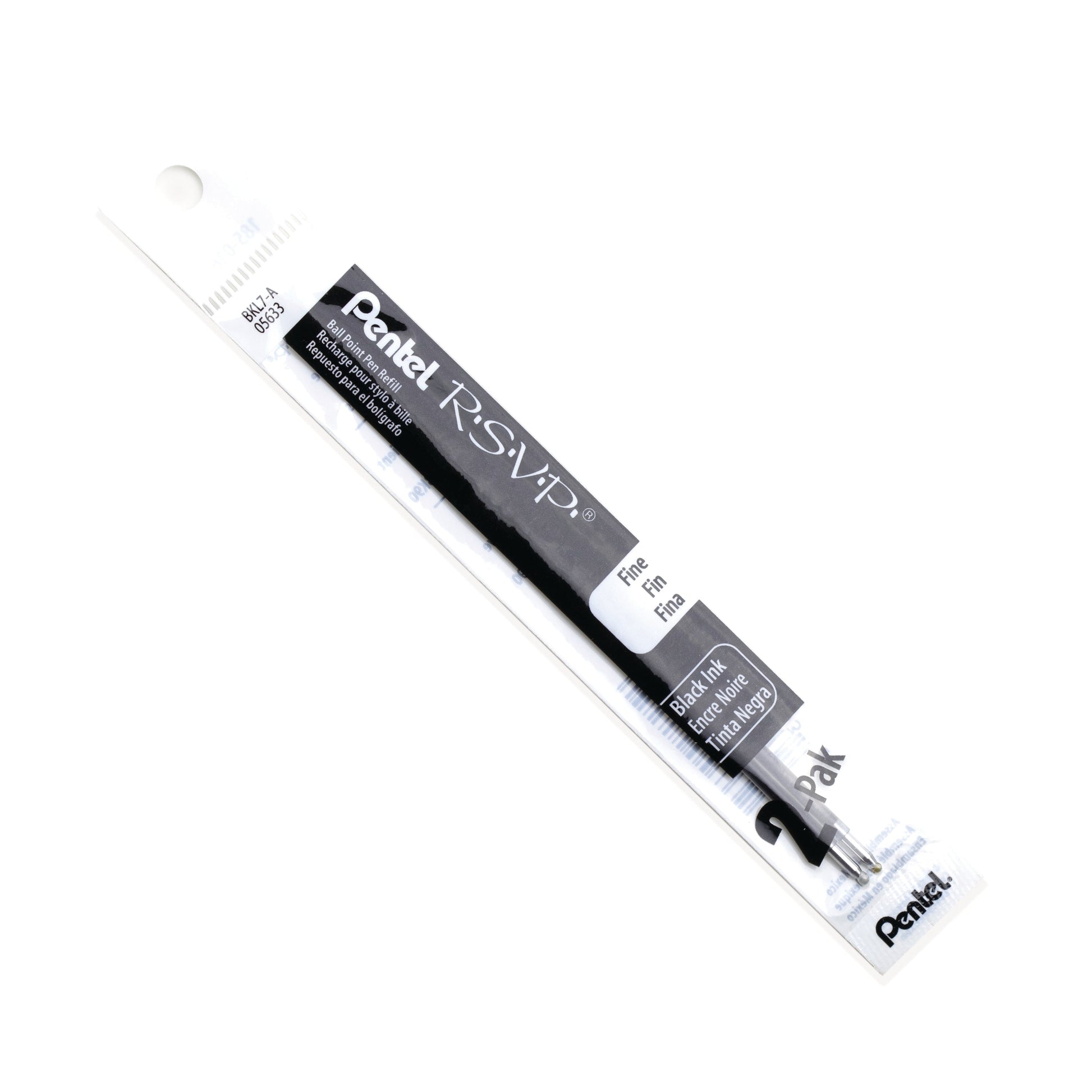 R.S.V.P. Ballpoint Pen Refills 0.7mm Red Ink - 2pc Pack