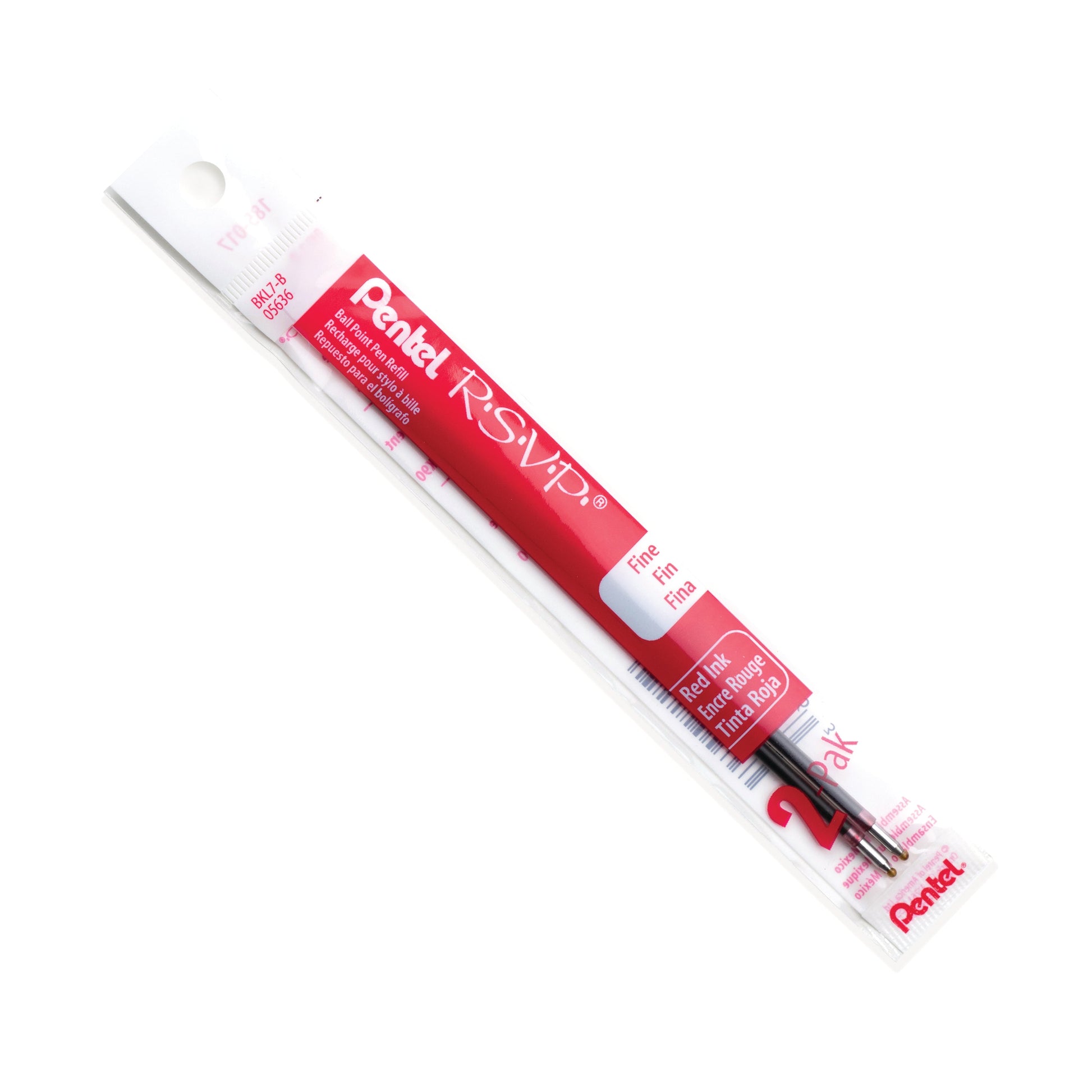 R.S.V.P. Ballpoint Pen Refills 0.7mm Blue Ink - 2pc Pack