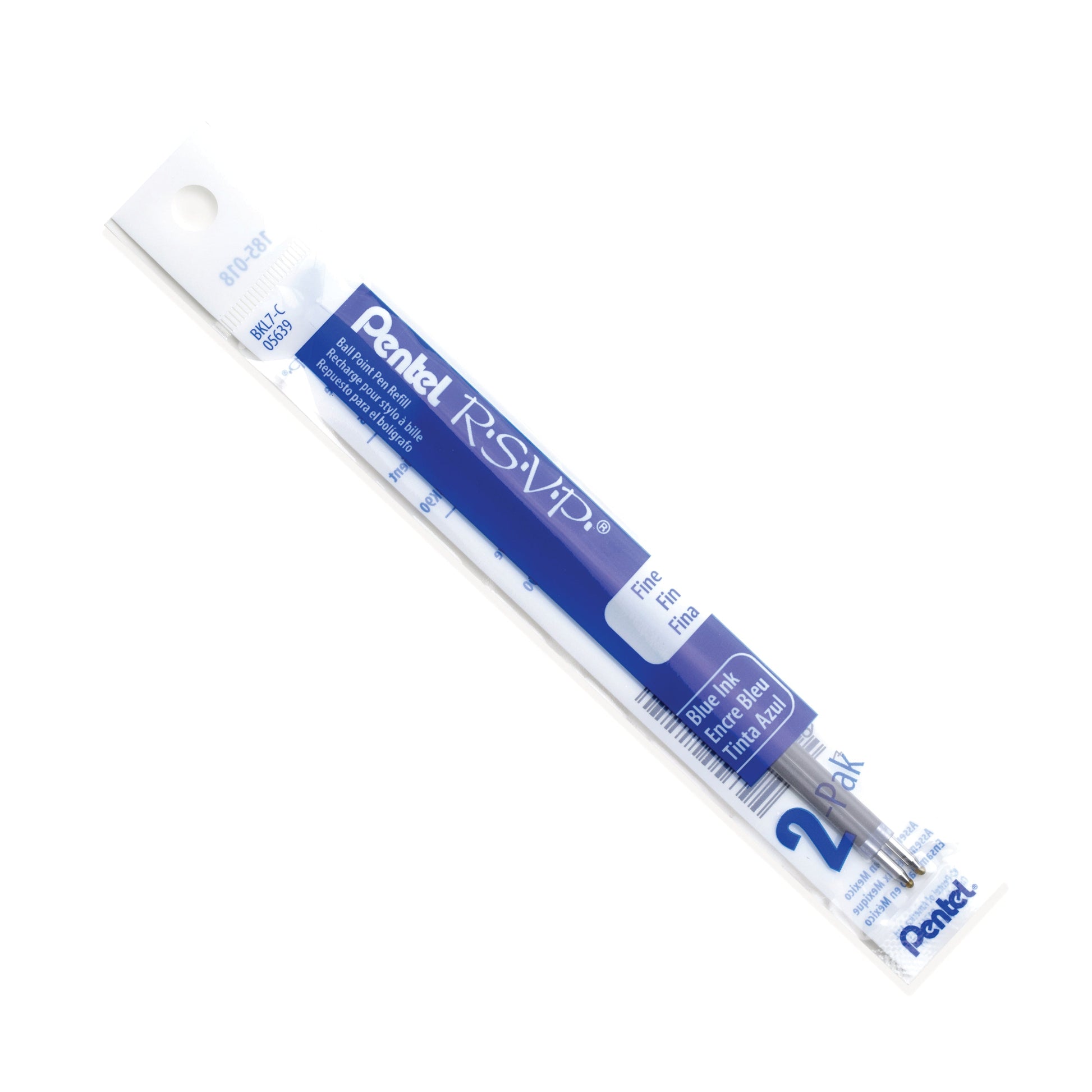 R.S.V.P. Ballpoint Pen Refills 0.7mm Violet Ink - 2pc Pack