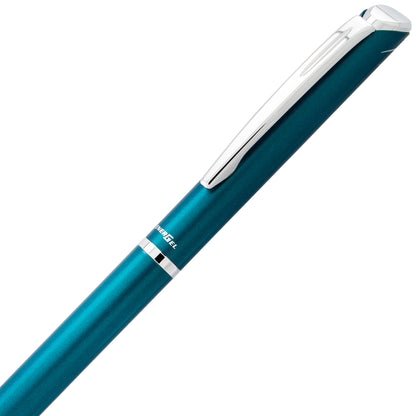 EnerGel 0.7mm Retractable Liquid Gel Pen Sky Blue Metal Body Black Ink with Gift Case