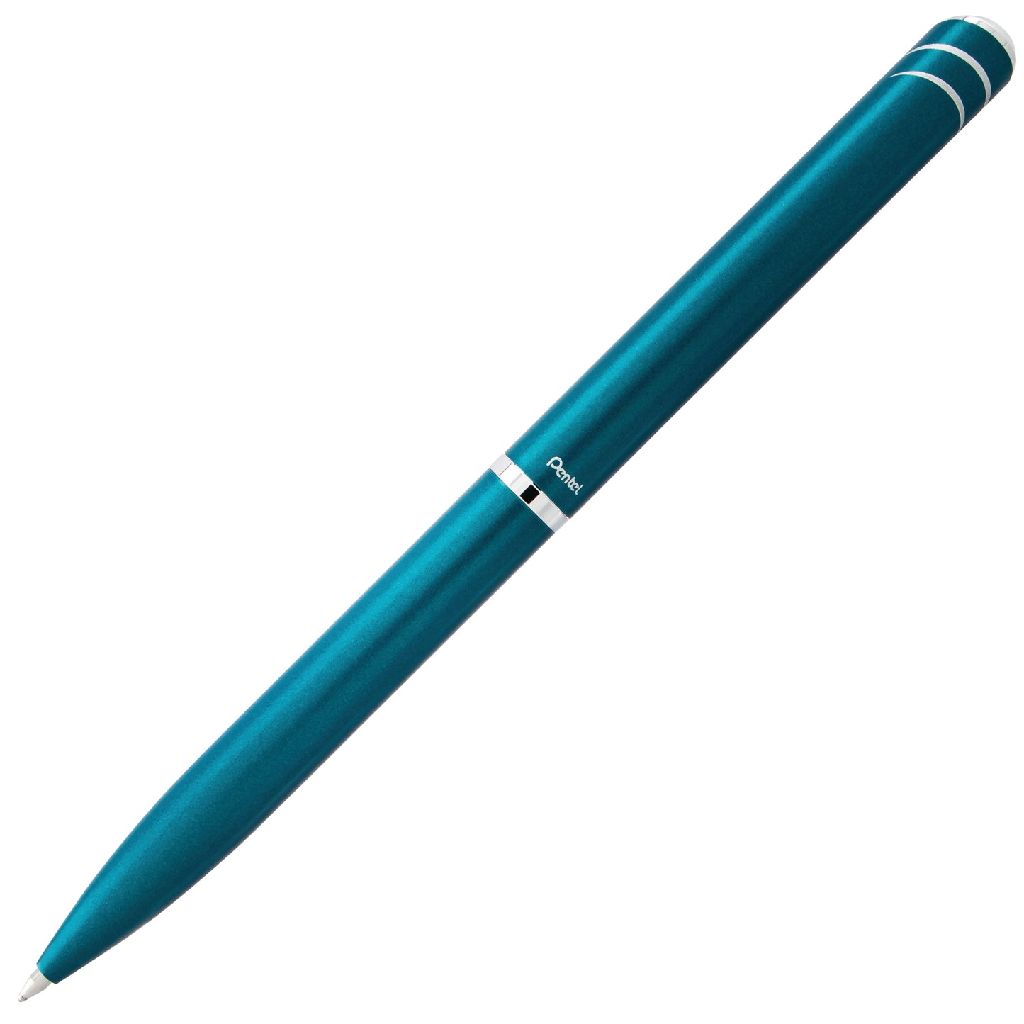 EnerGel 0.7mm Retractable Liquid Gel Pen Sky Blue Metal Body Black Ink with Gift Case