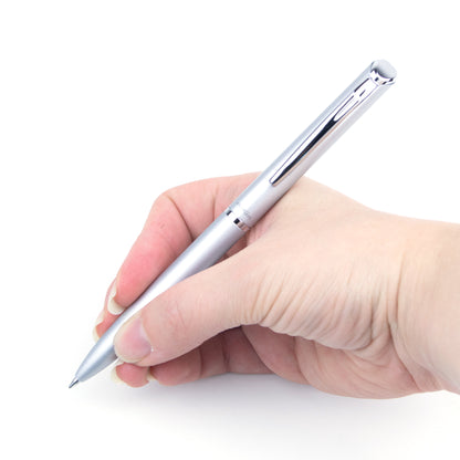 EnerGel 0.7mm Retractable Liquid Gel Pen Silver Metal Body Black Ink with Gift Case