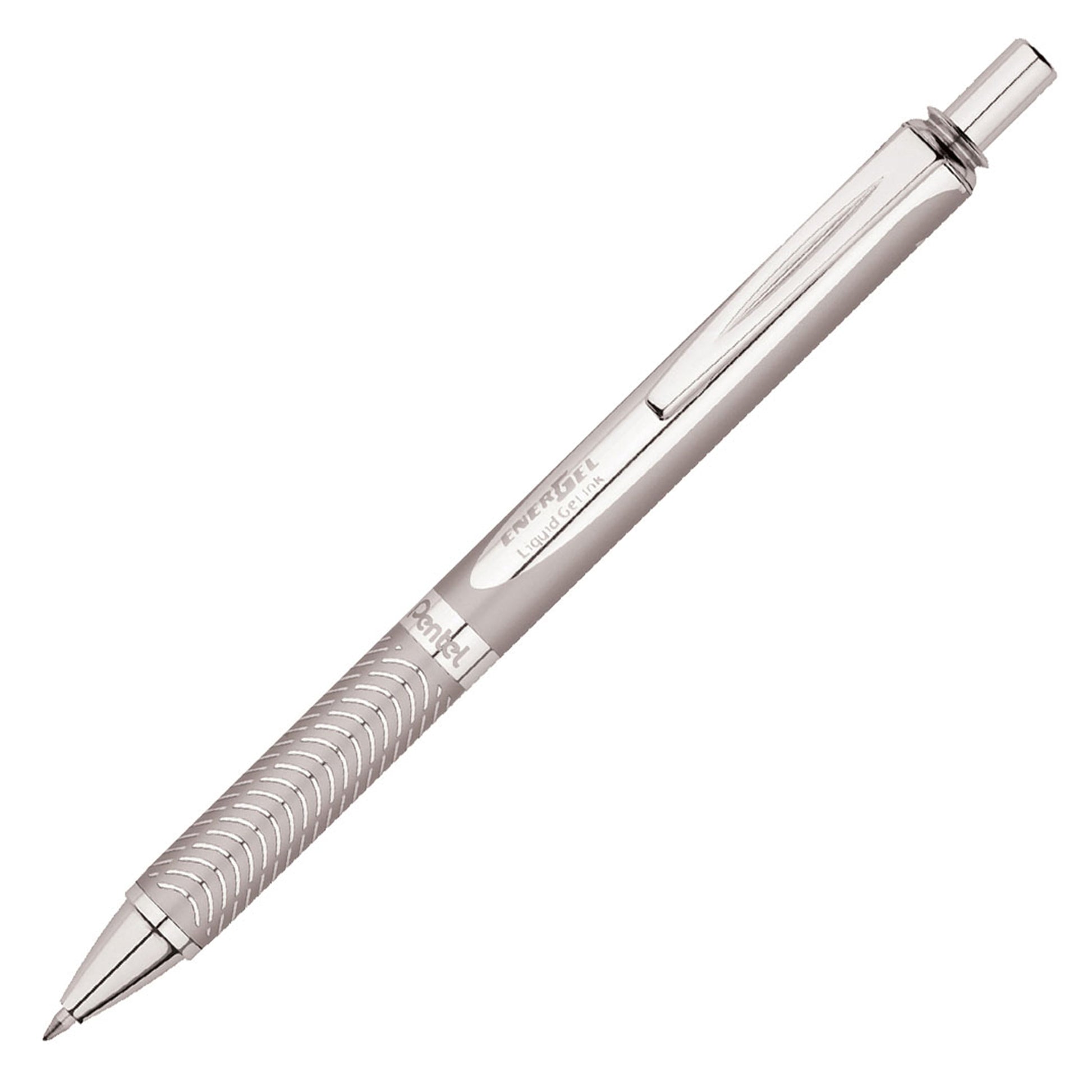 Energel Alloy Retactable Liquid Gel Pen 0.7mm Black Ink Pink Barrel