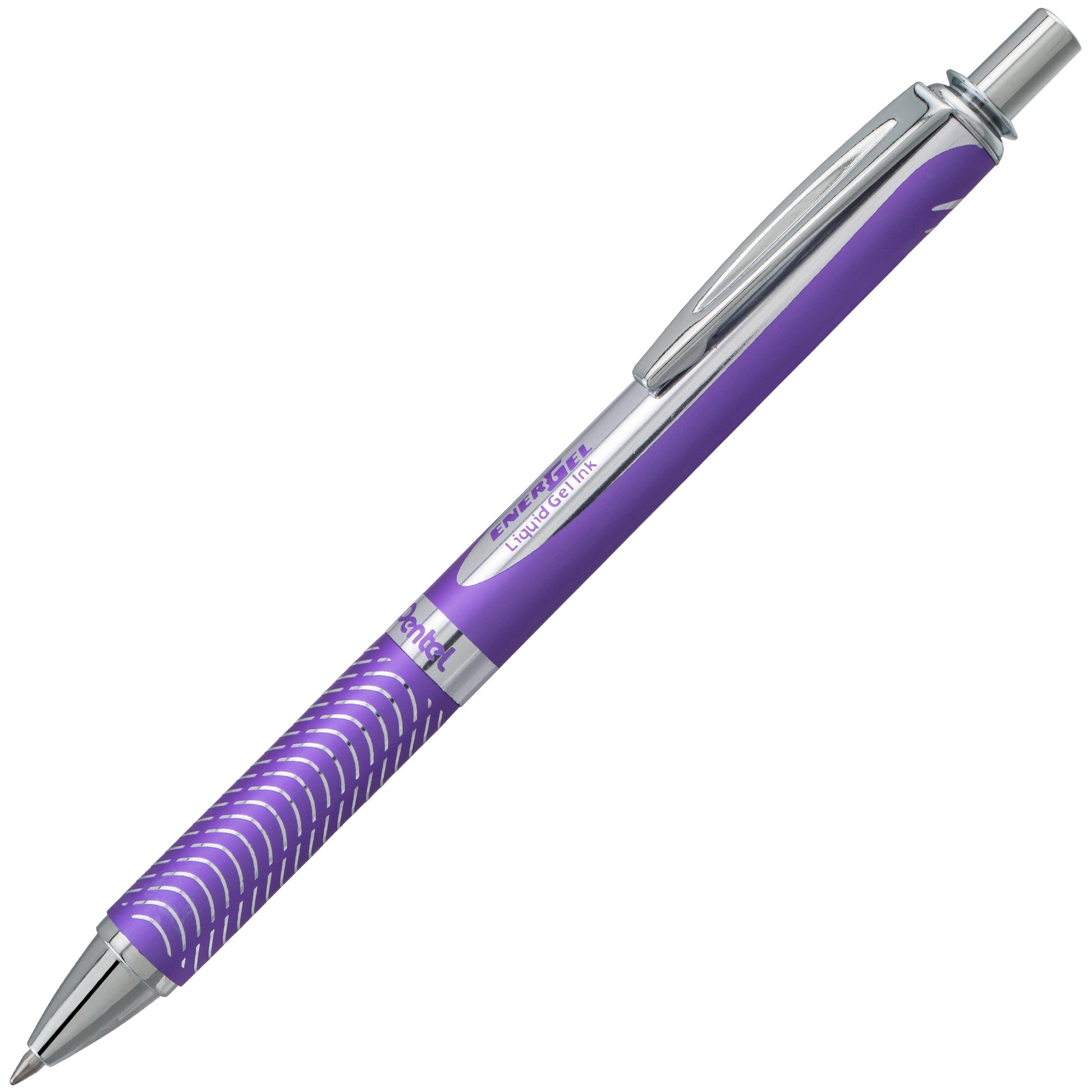 Energel Alloy Retactable Liquid Gel Pen 0.7mm Black Ink Pink Barrel