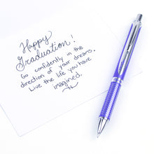 Energel Alloy Retactable Liquid Gel Pen 0.7mm Violet Ink Violet Barrel