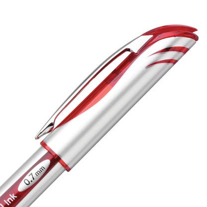 Capped Energel Retractable Liquid Gel Pen 0.7mm Red