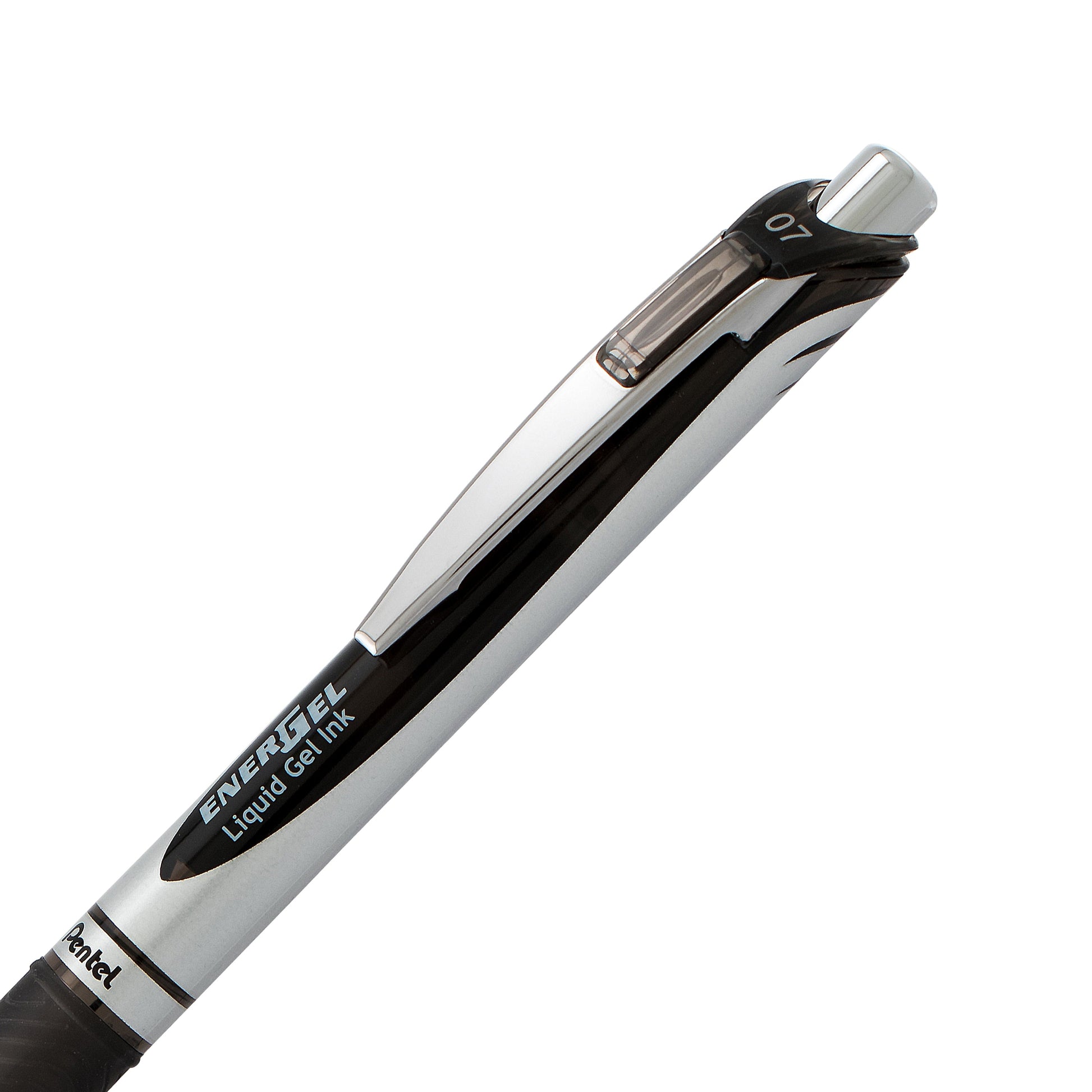 EnerGel Retractable Liquid Gel Roller 0.7mm Metal Tip Black Ink