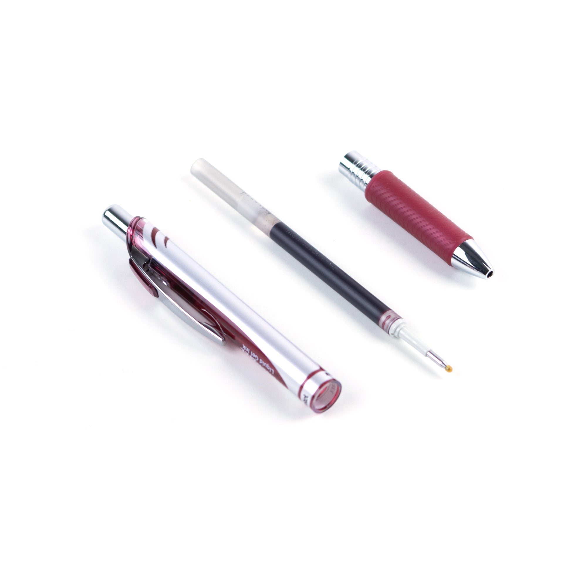 EnerGel Retractable Liquid Gel Roller 0.7mm Metal Tip Burgundy Ink