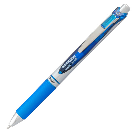 EnerGel Retractable Liquid Gel Roller 0.7mm Metal Tip Blue Ink