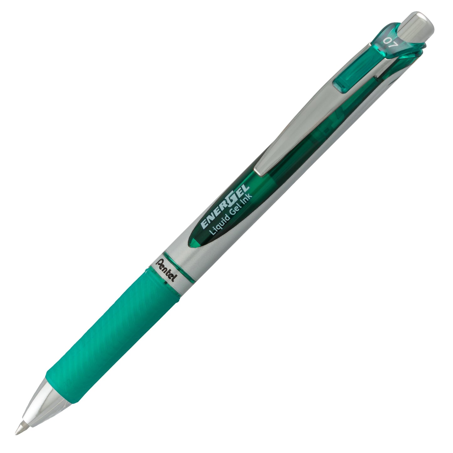 EnerGel Retractable Liquid Gel Roller 0.7mm Metal Tip Light Green Ink