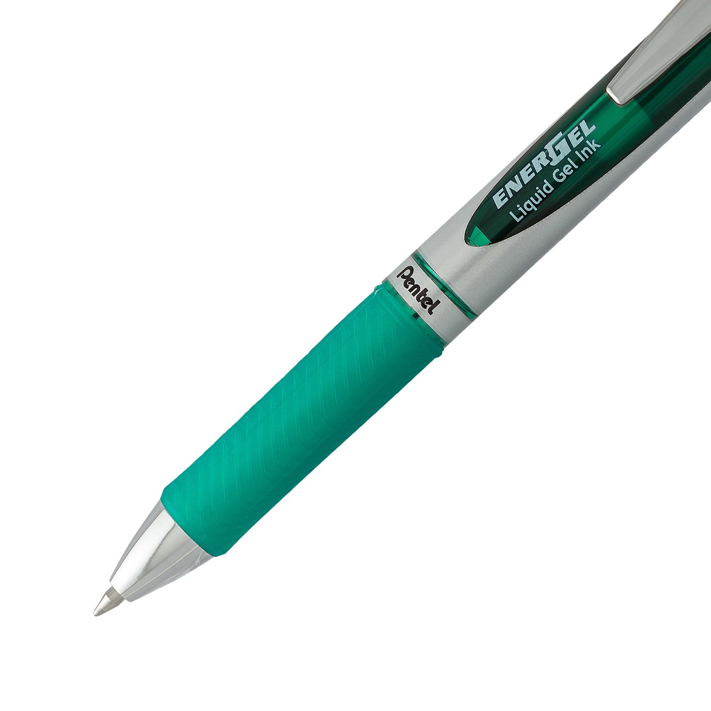 EnerGel Retractable Liquid Gel Roller 0.7mm Metal Tip Green Ink