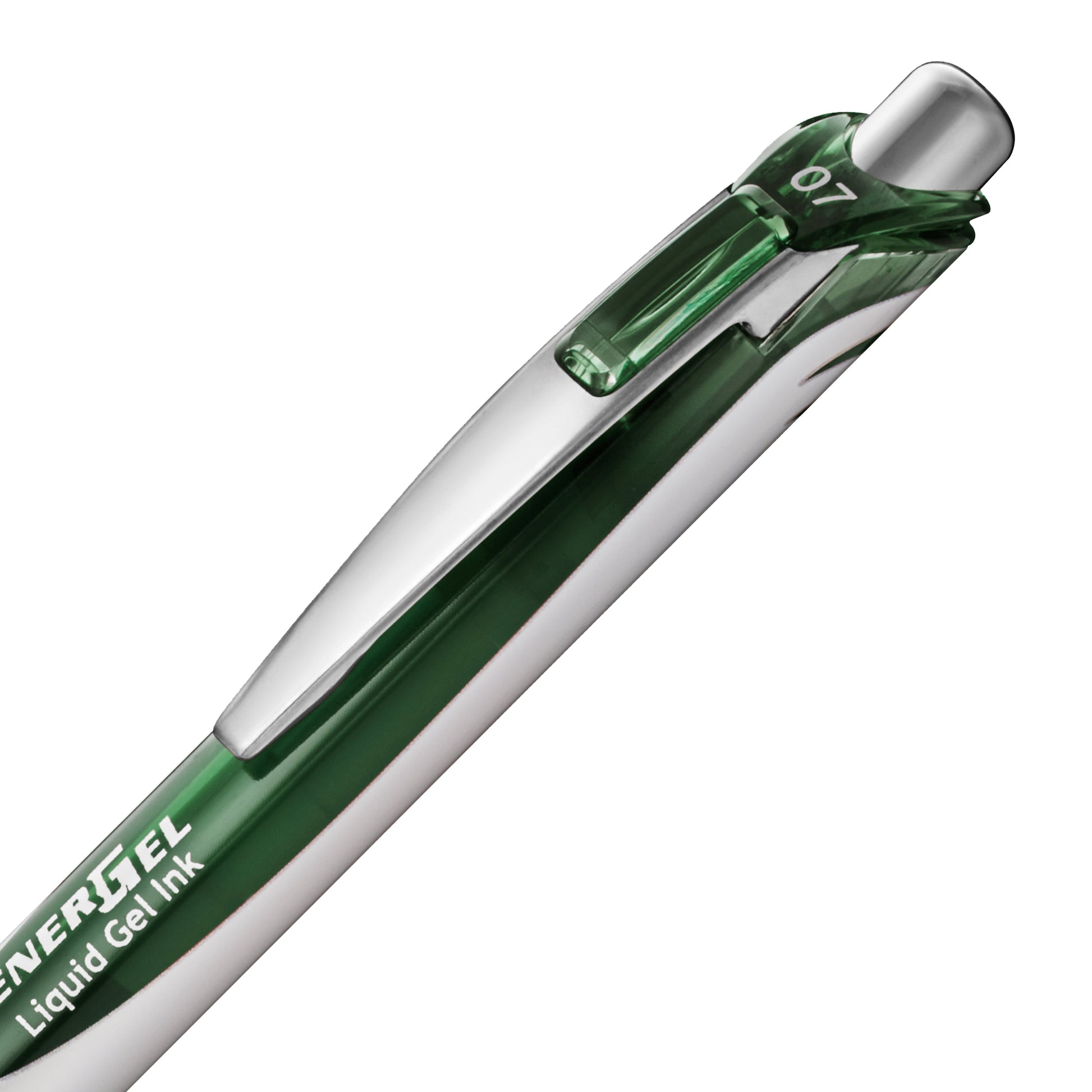 EnerGel Retractable Liquid Gel Roller 0.7mm Metal Tip Forest Green Ink