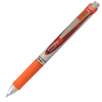 EnerGel Retractable Liquid Gel Roller 0.7mm Metal Tip Brown Ink