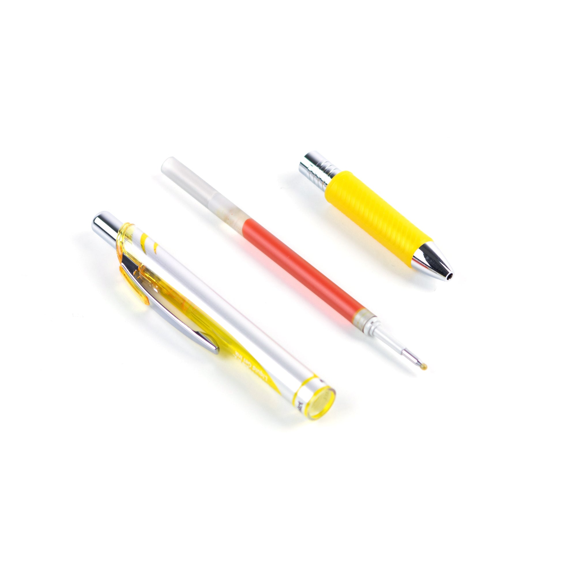 EnerGel Retractable Liquid Gel Roller 0.7mm Metal Tip Yellow Ink