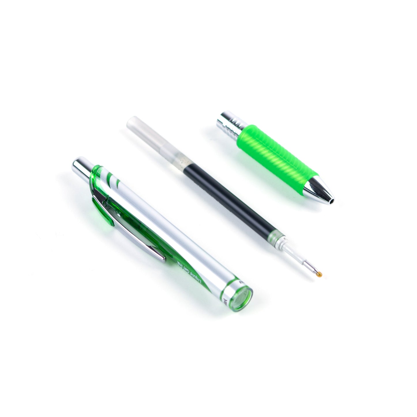 EnerGel Retractable Liquid Gel Roller 0.7mm Metal Tip Light Green Ink