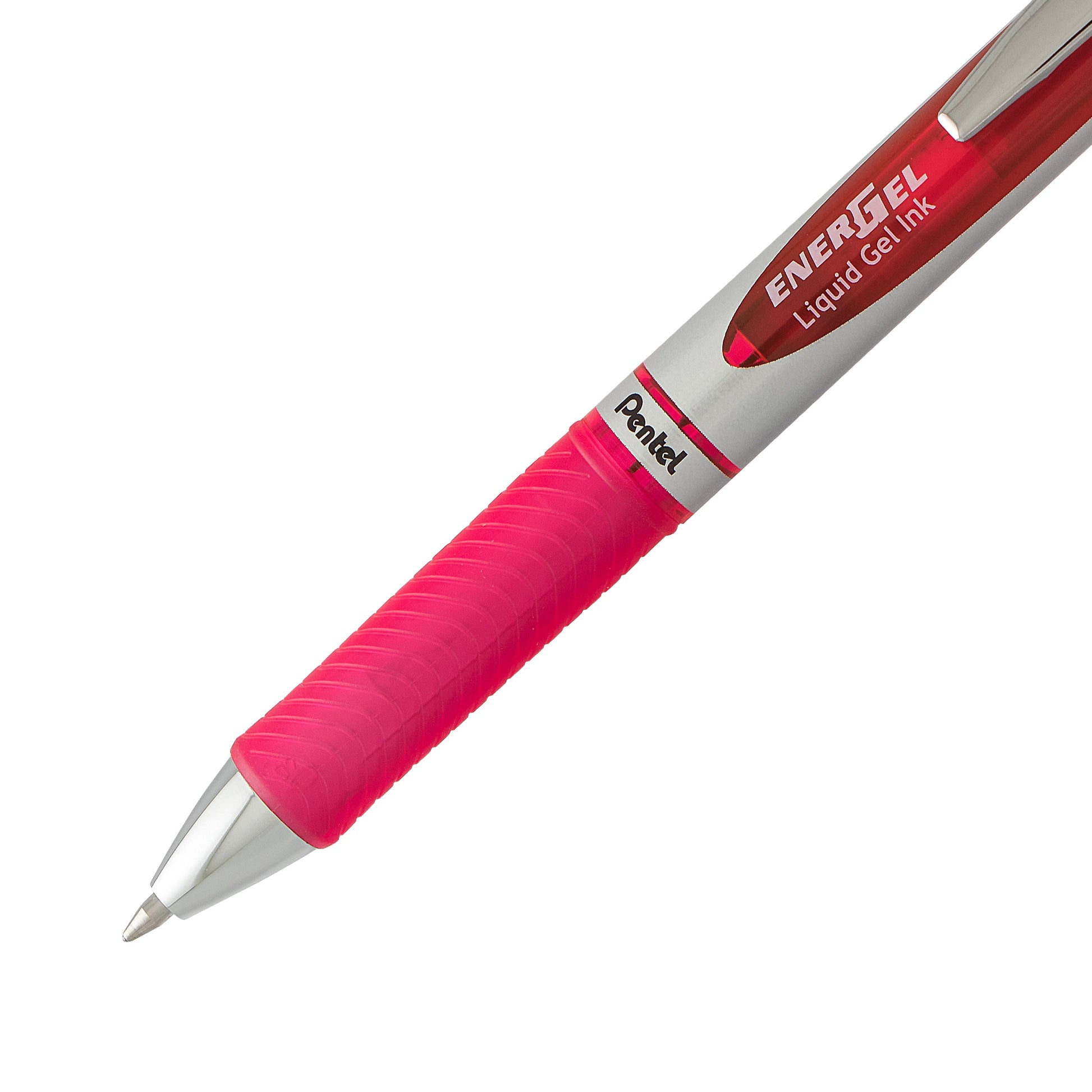 EnerGel Retractable Liquid Gel Roller 0.7mm Metal Tip Pink Ink