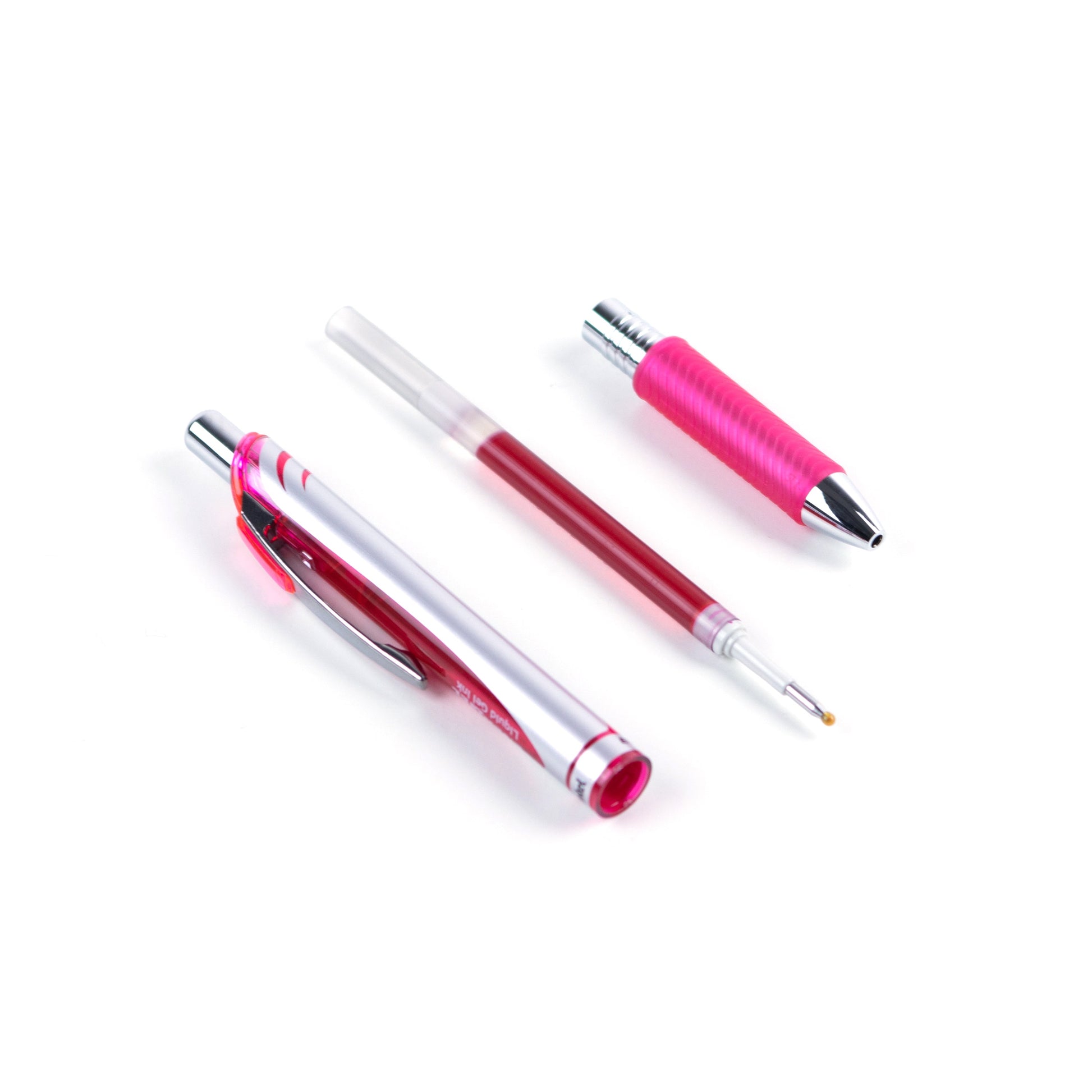 EnerGel Retractable Liquid Gel Roller 0.7mm Metal Tip Pink Ink