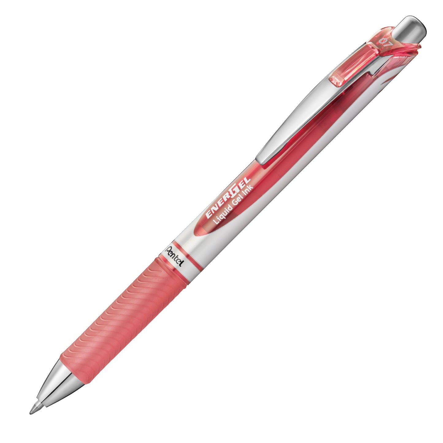 EnerGel Retractable Liquid Gel Roller 0.7mm Metal Tip Red Ink