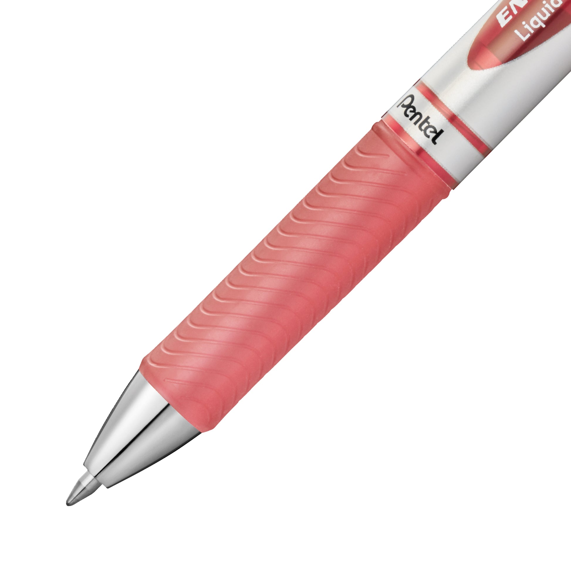 EnerGel Retractable Liquid Gel Roller 0.7mm Metal Tip Coral Pink Ink