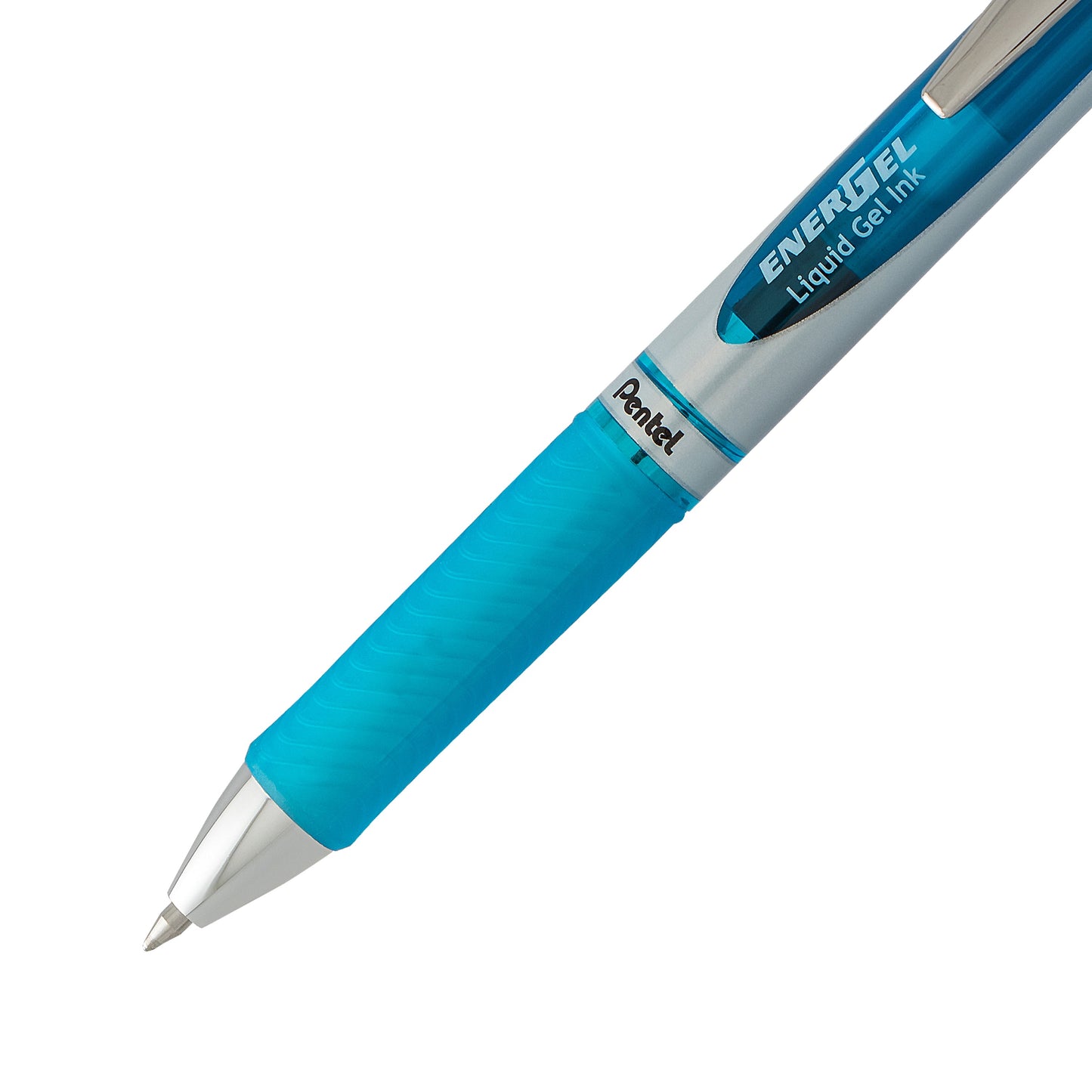 EnerGel Retractable Liquid Gel Roller 0.7mm Metal Tip Sky Blue Ink