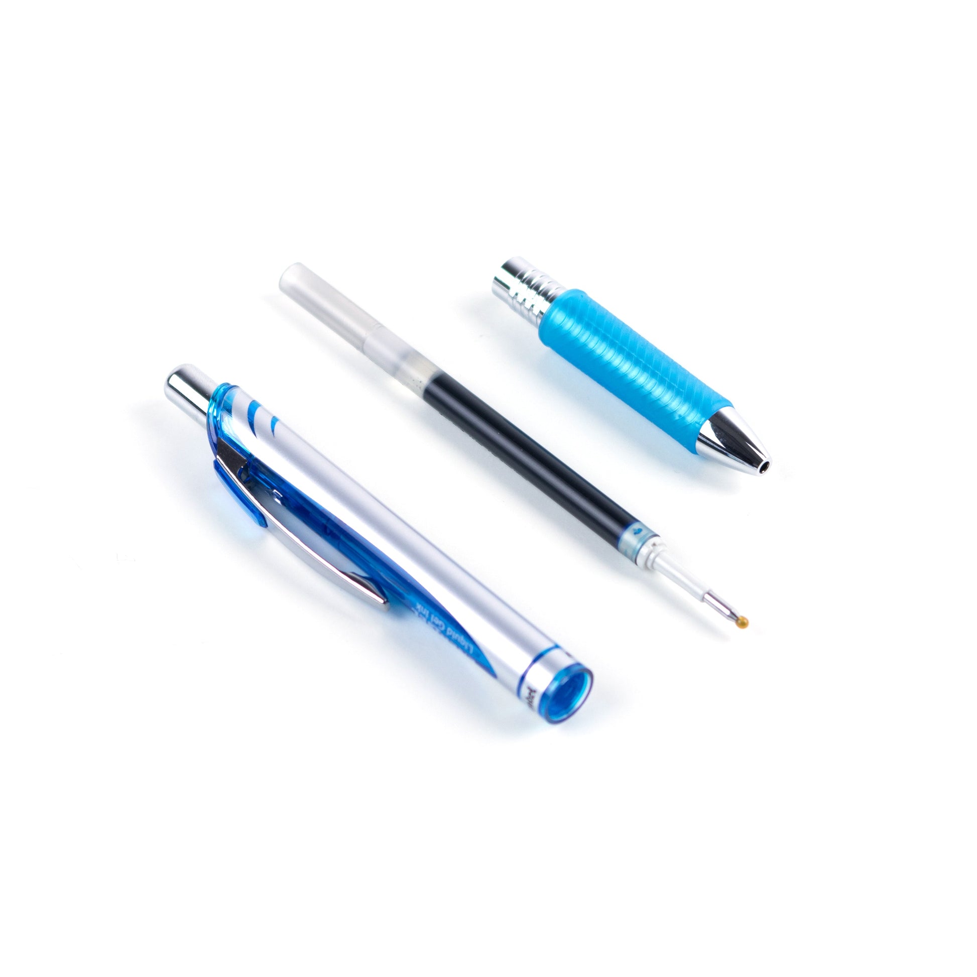 EnerGel Retractable Liquid Gel Roller 0.7mm Metal Tip Sky Blue Ink