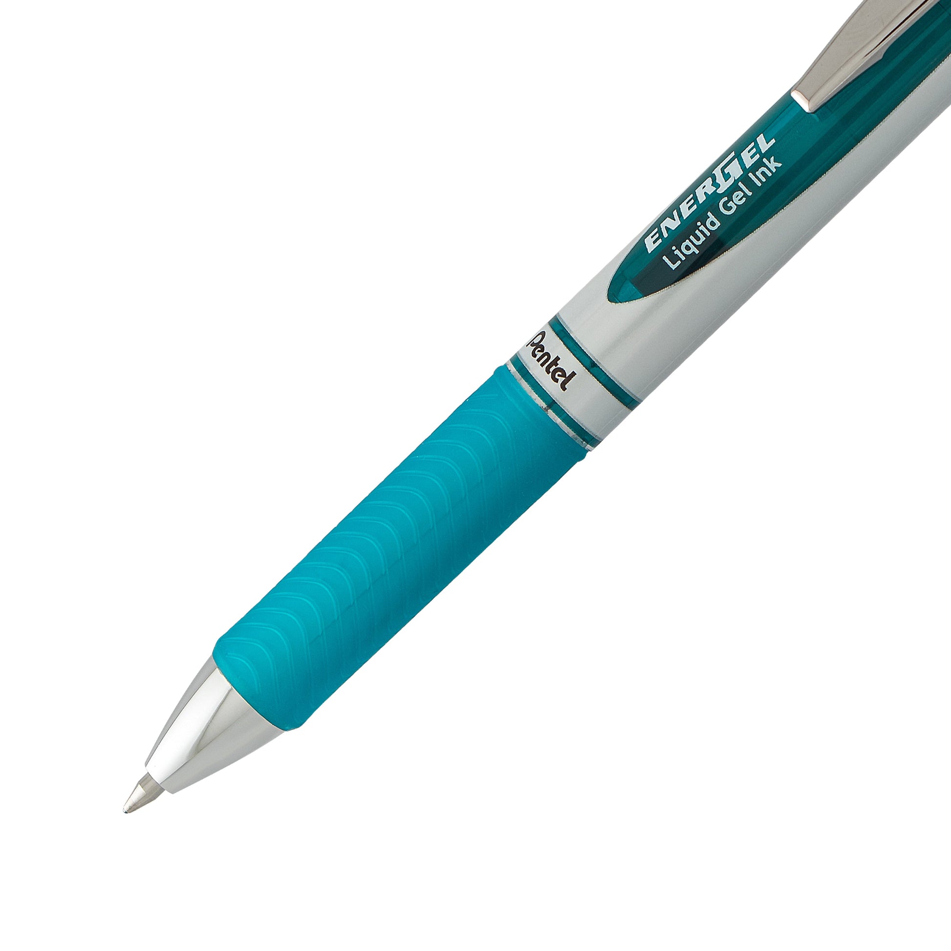 EnerGel Retractable Liquid Gel Roller 0.7mm Metal Tip Turquoise Ink