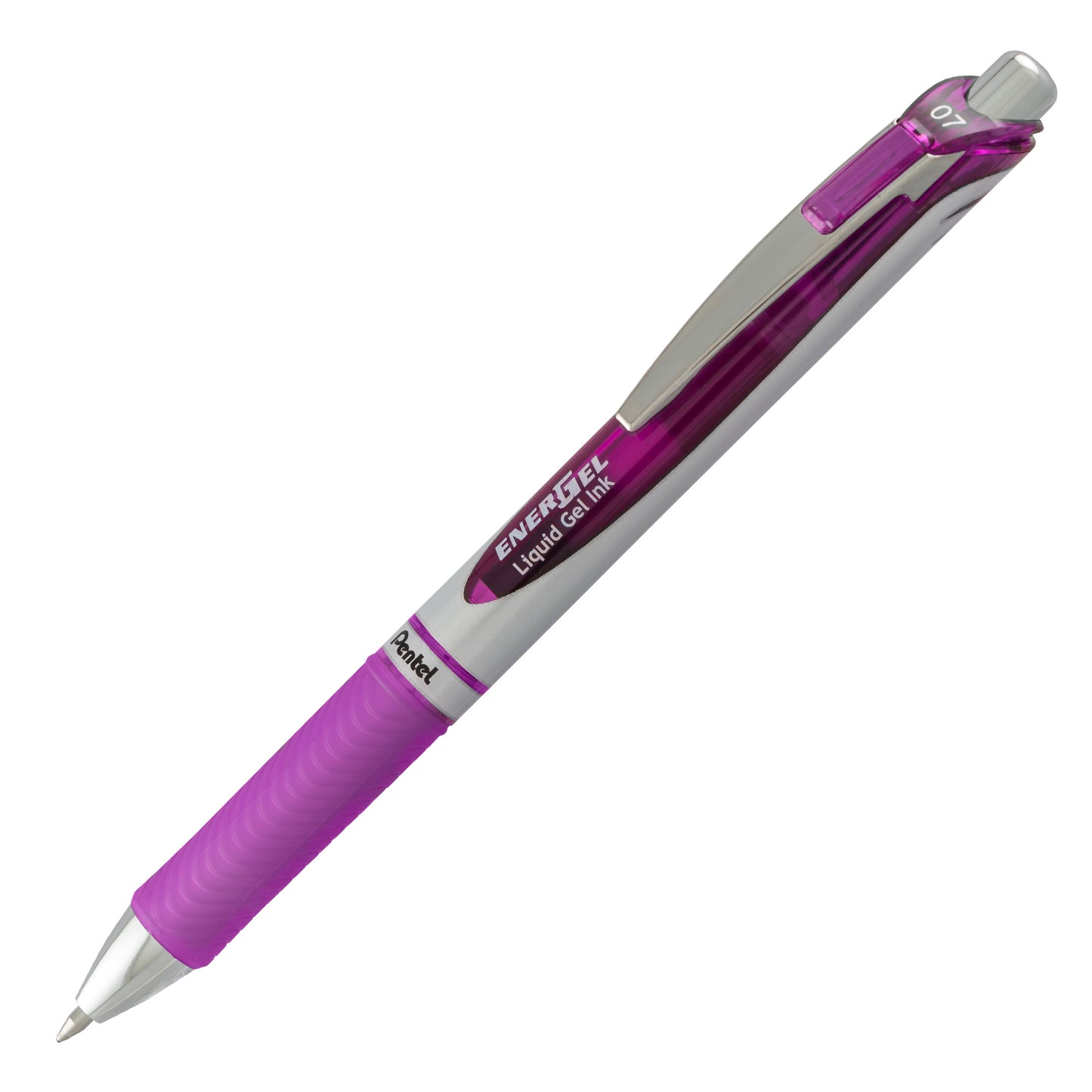 EnerGel Retractable Liquid Gel Roller 0.7mm Metal Tip Lilac Ink