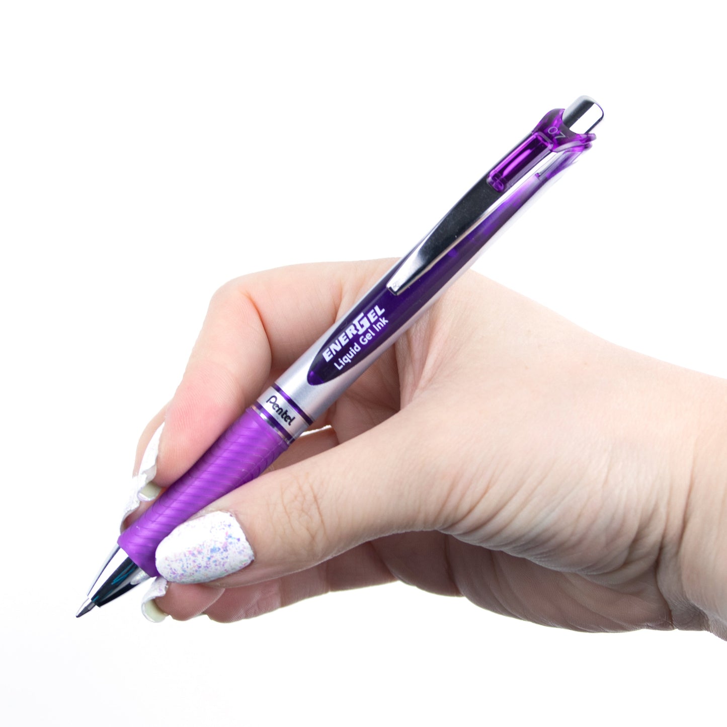 EnerGel Retractable Liquid Gel Roller 0.7mm Metal Tip Violet Ink