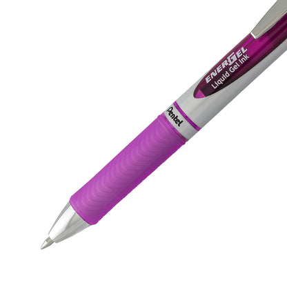 EnerGel Retractable Liquid Gel Roller 0.7mm Metal Tip Violet Ink