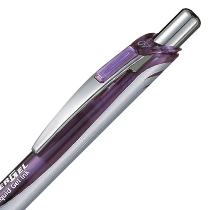 EnerGel Retractable Liquid Gel Roller 0.7mm Metal Tip Lilac Ink