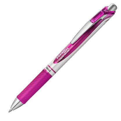 EnerGel Retractable Liquid Gel Roller 0.7mm Metal Tip Magenta Ink