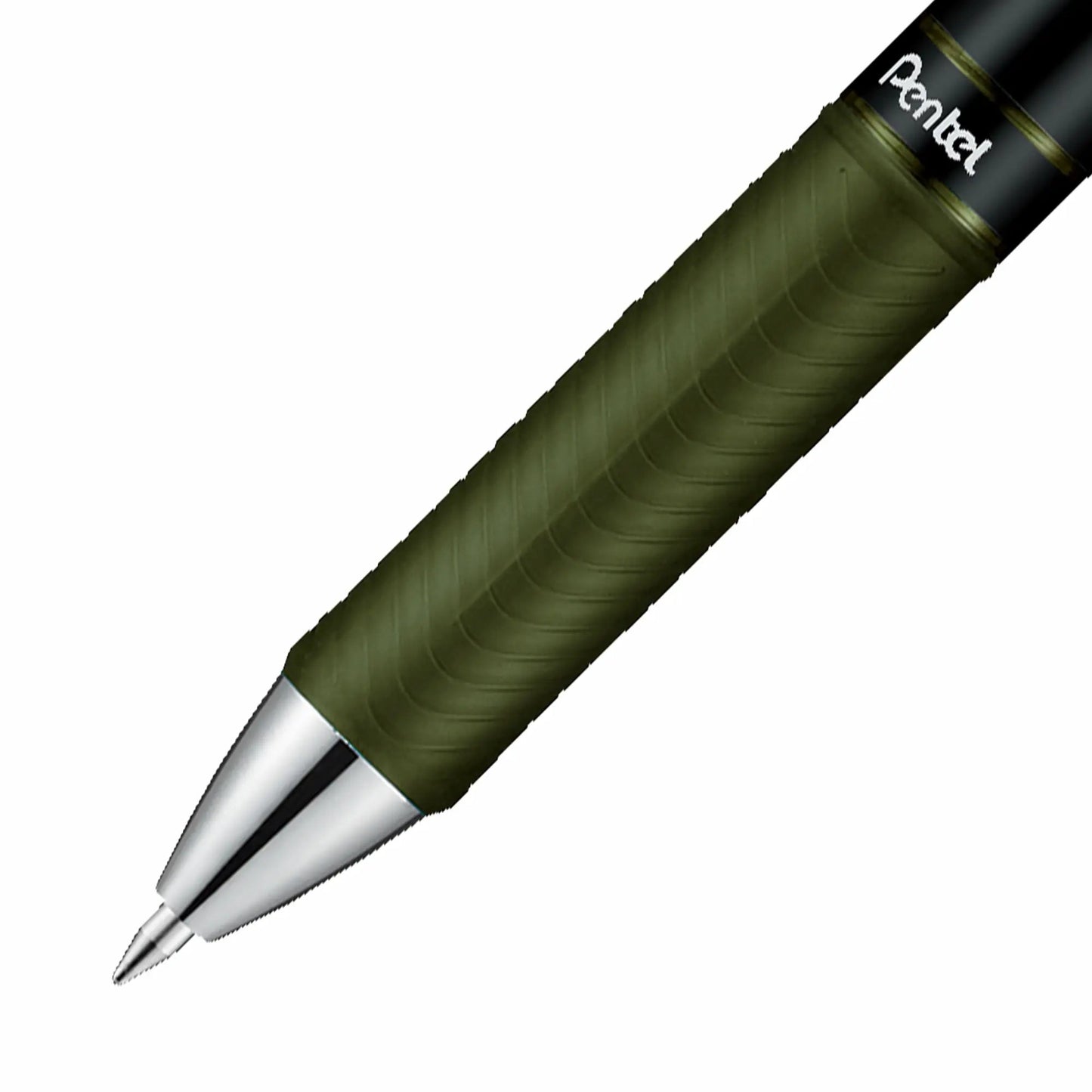Energel Retractable Liquid Gel Roller 0.7mm Olive-black - Metal Tip Pentel Stationery of Canada