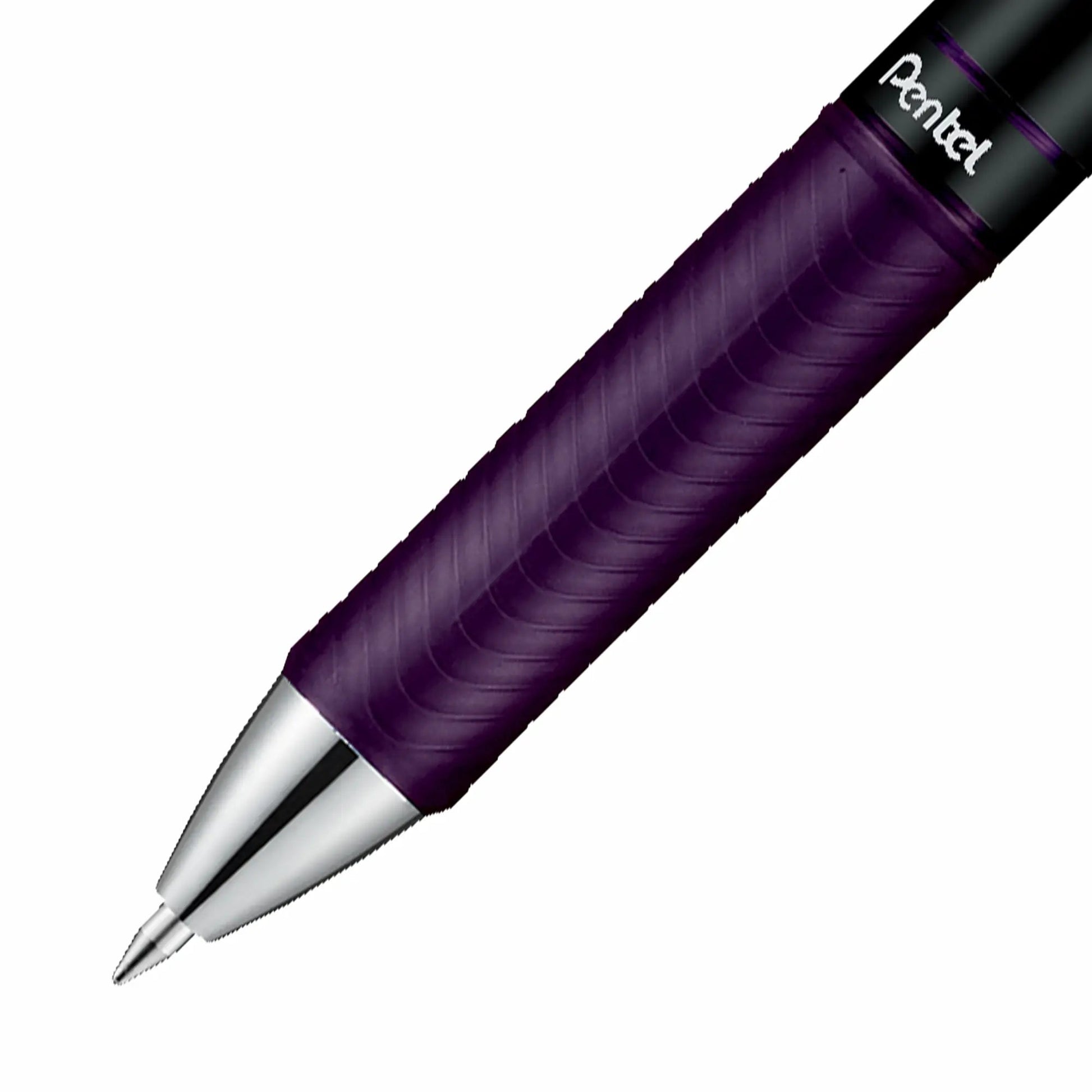 Energel Retractable Liquid Gel Roller 0.7mm Bordeaux-black - Metal Tip Pentel Stationery of Canada