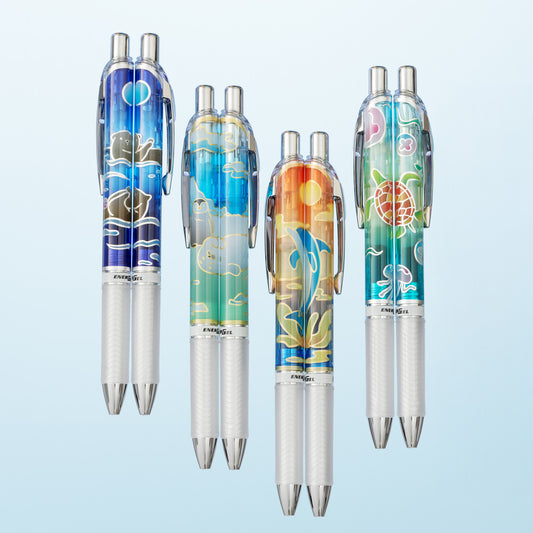 Energel Ocean Limited Edition Retractable Gel Pen 0.7mm Black - Dolphin