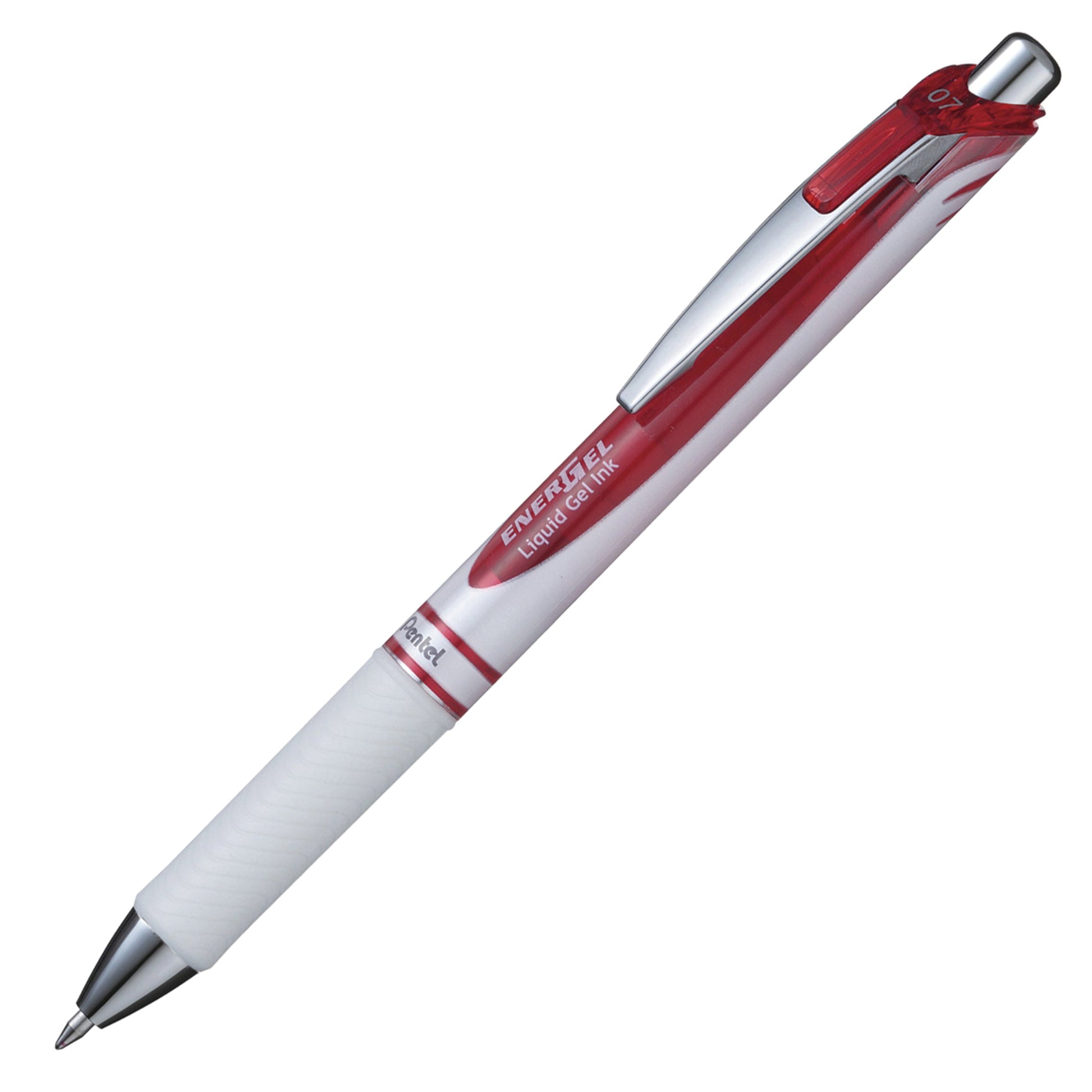 Energel Pearl Retractable Liquid Gel Pen 0.7mm Pink Ink Pink Accent