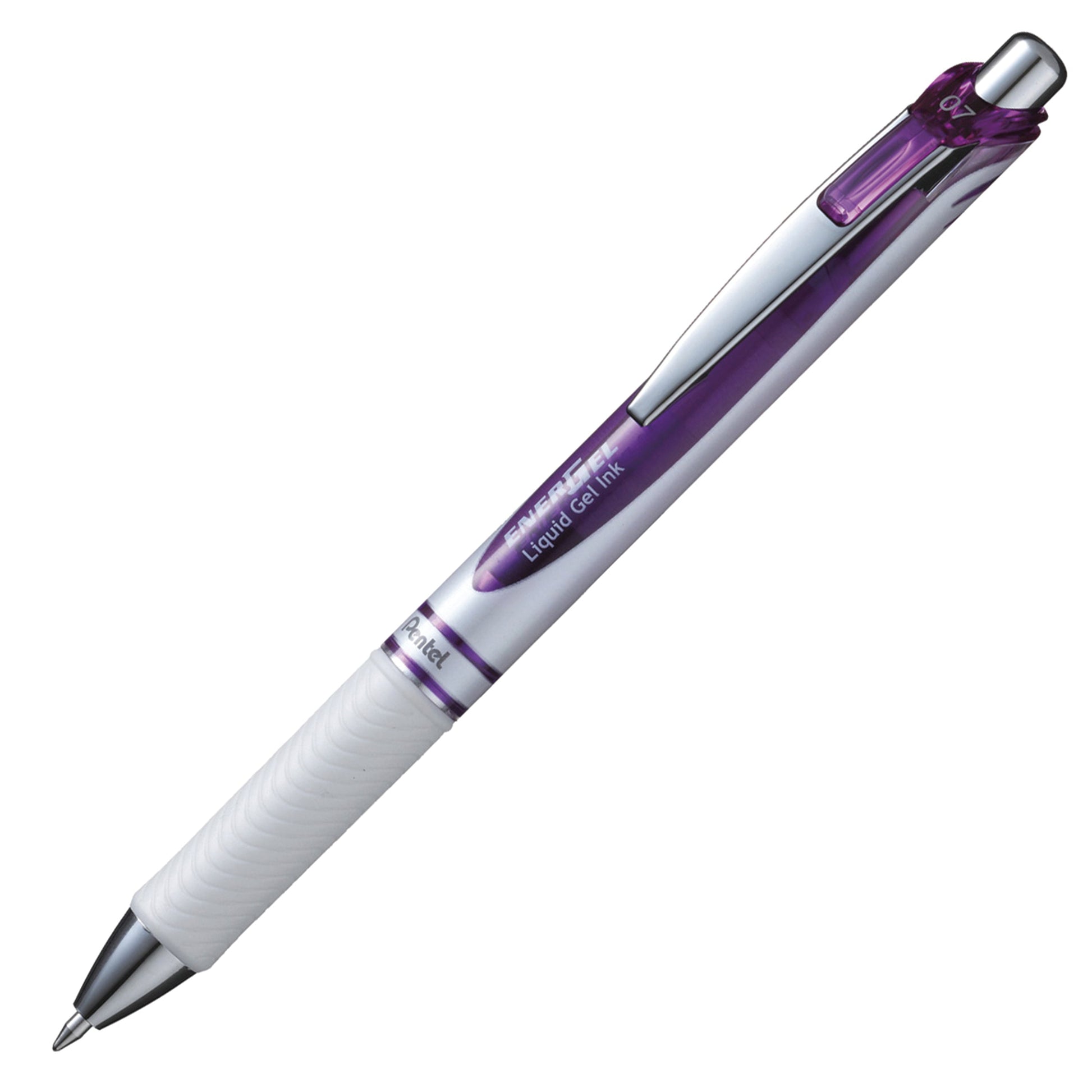 Energel Pearl Retractable Liquid Gel Pen 0.7mm Pink Ink Pink Accent